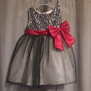 Youngland Black and Red Formal Dress for Kids